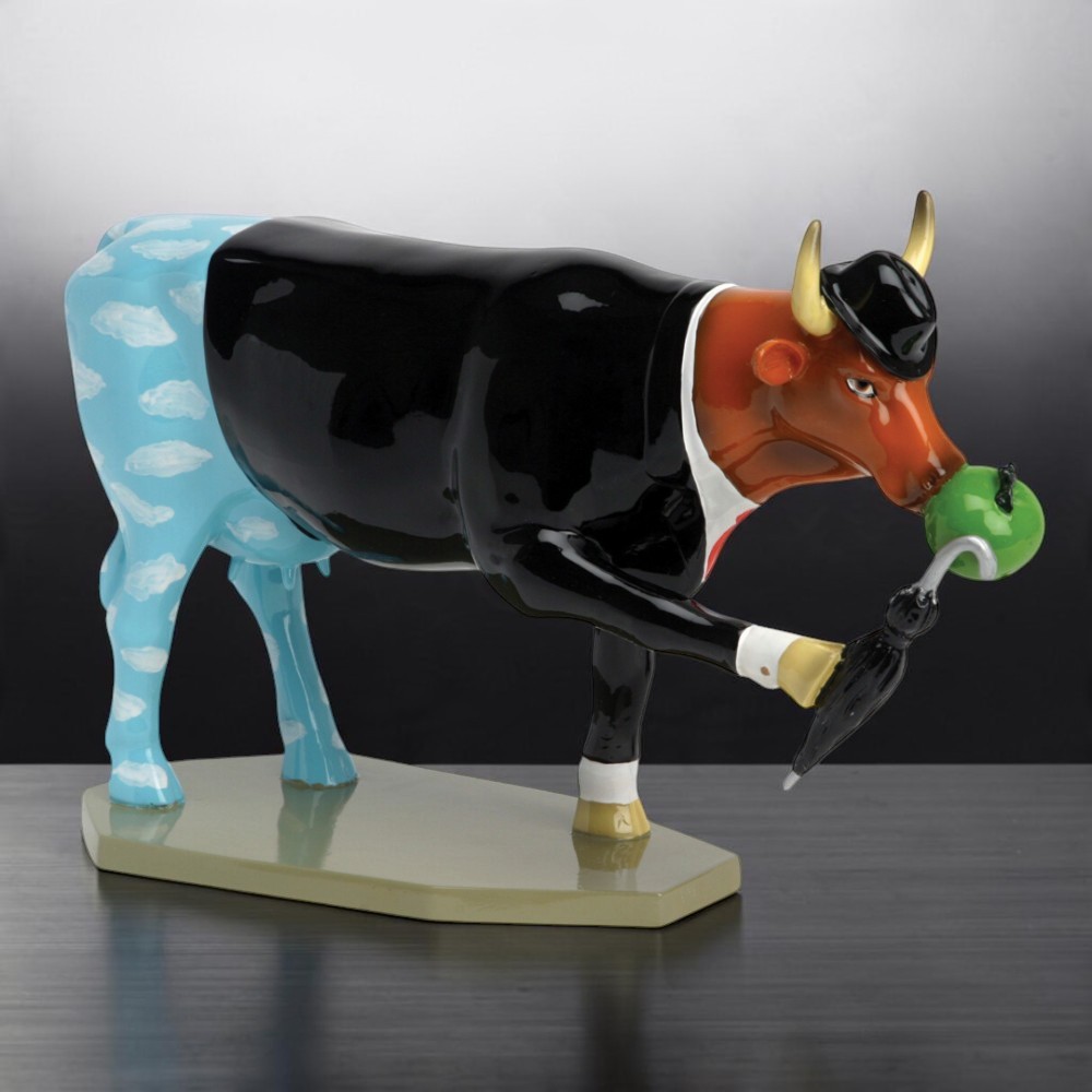 Колекційна статуетка CowParade «Moogritte» корова в стилі Рене Магрітта, Size L, 30×9×20 см