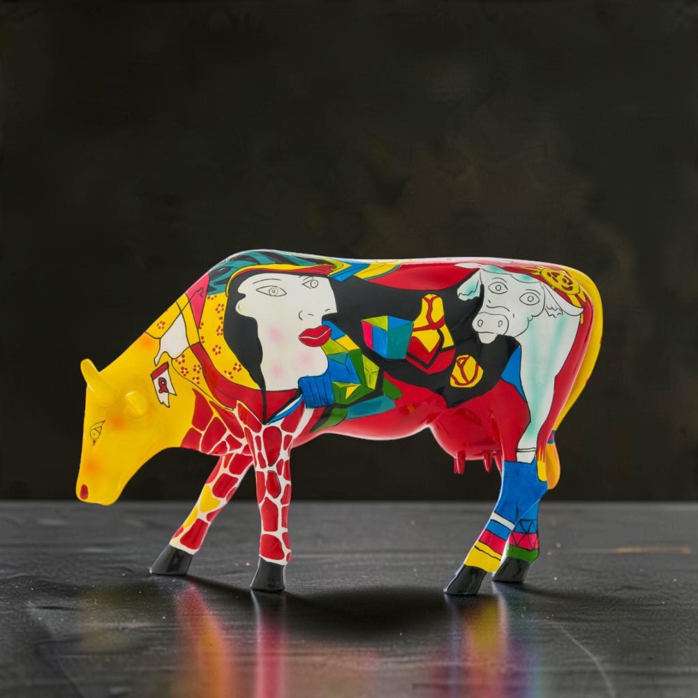 Колекційна статуетка CowParade «Hommage Picowso's» корова в стилі Пабло Пікассо, Size L, 30×9×20 см