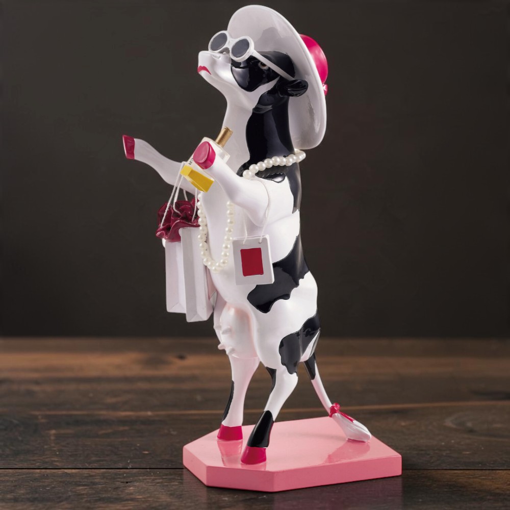 Колекційна статуетка CowParade «Alphadite Goddess of Shopping» корова модниця, Size L, 30×9×20 см