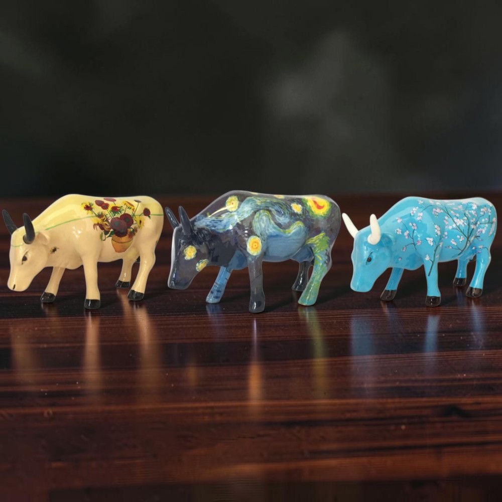 Набір колекційних статуеток CowParade «Van Gogh» — 3 корови за мотивами картин Вінсента ван Гога