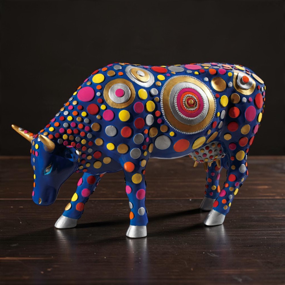 Колекційна статуетка CowParade «Cowpernicus» корова з кольоровою мозаїкою, Size L, 30×9×20 см