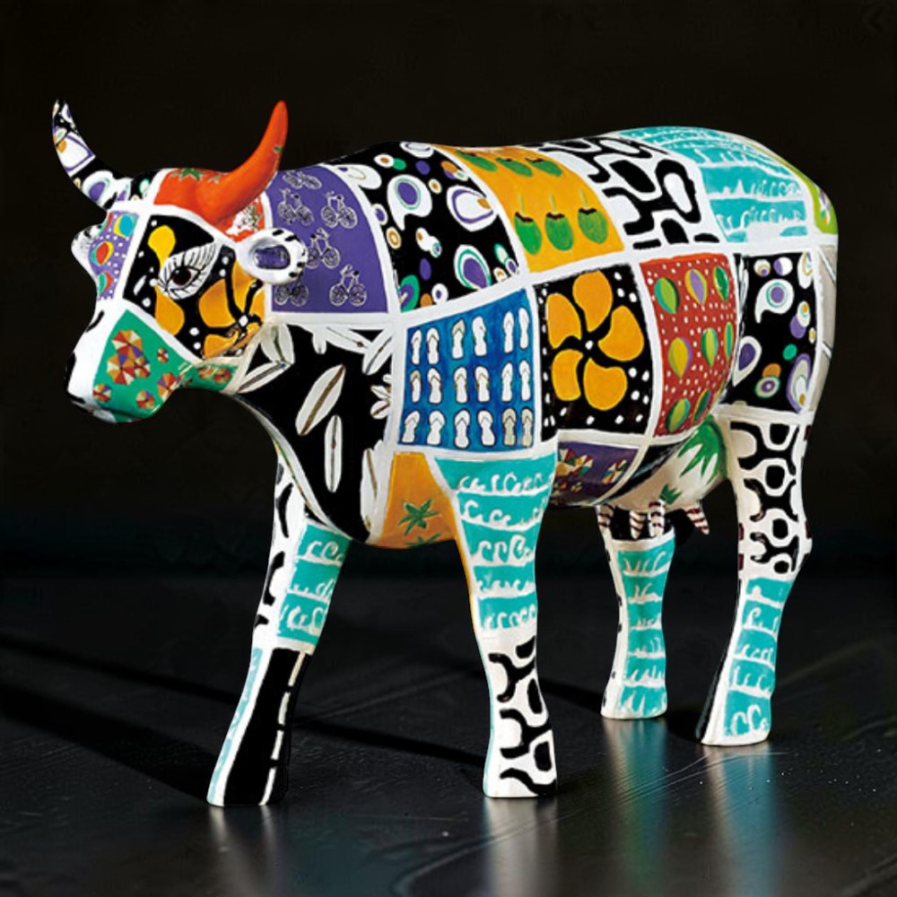 Колекційна статуетка CowParade «Cowcado de Ipanema» корова з пляжними мотивами, Size L, 30×9×20 см