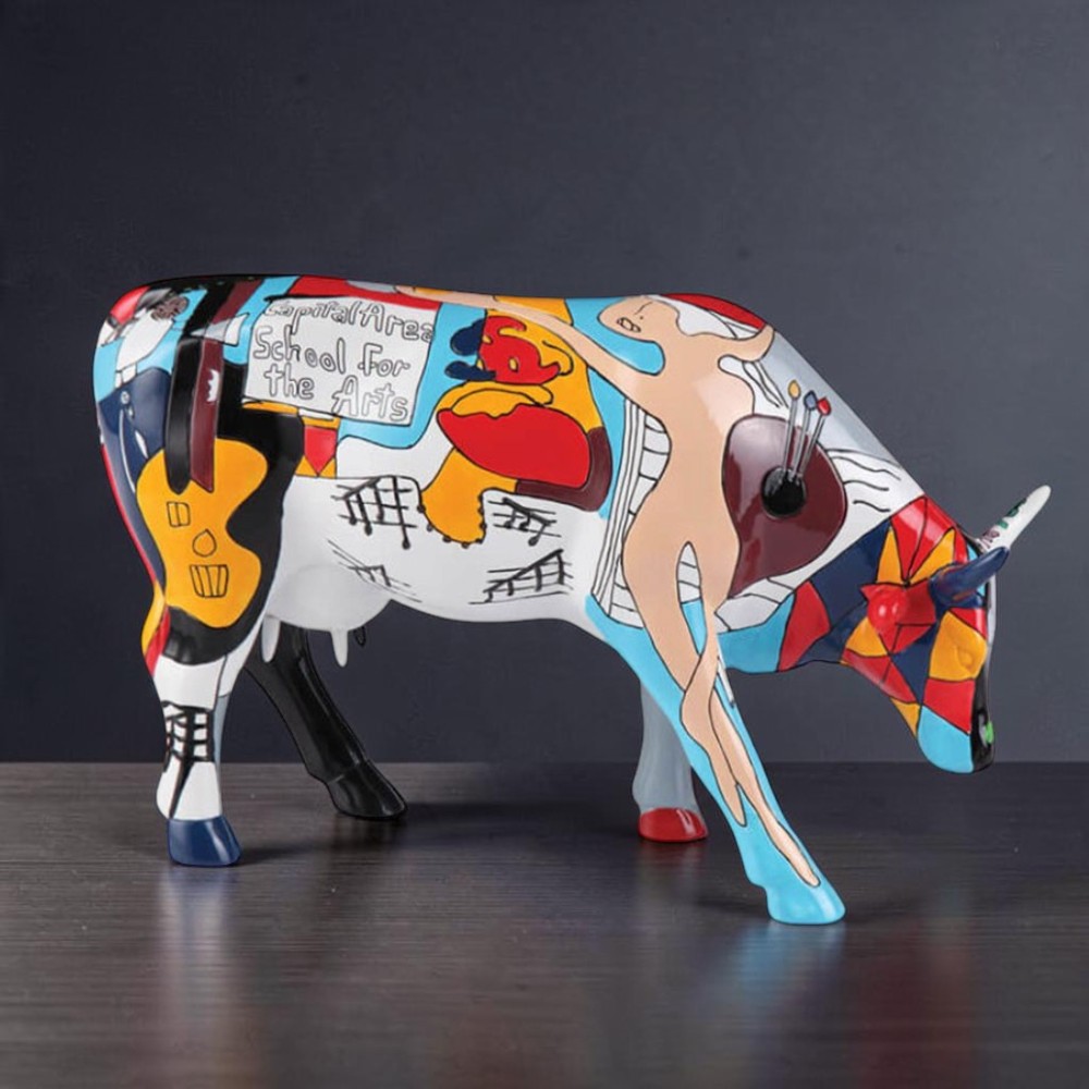 Колекційна статуетка CowParade «Picowso's School for the Arts» корова в стилі Пабло Пікассо, Size L, 30×9×20 см
