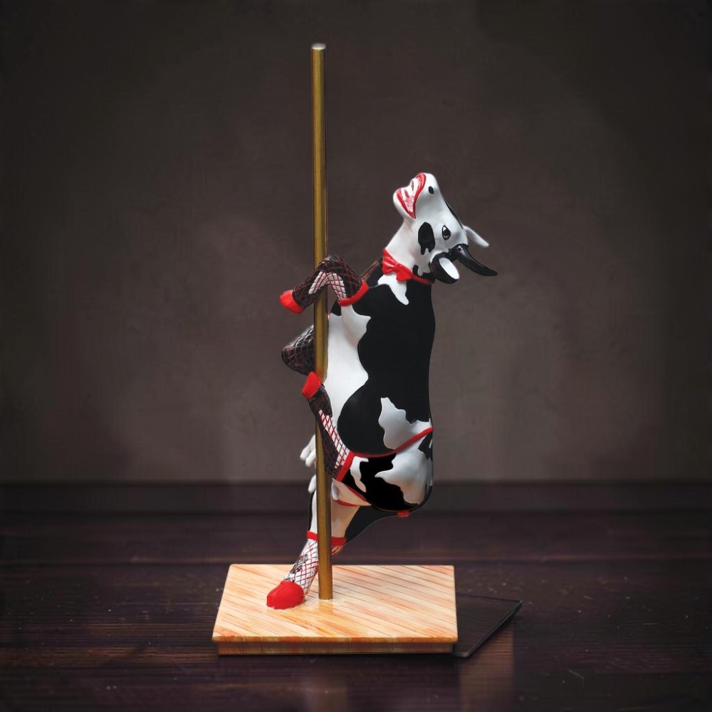Колекційна статуетка CowParade «Vaca» — корова на пілоні, Size M, 15×5×11 см
