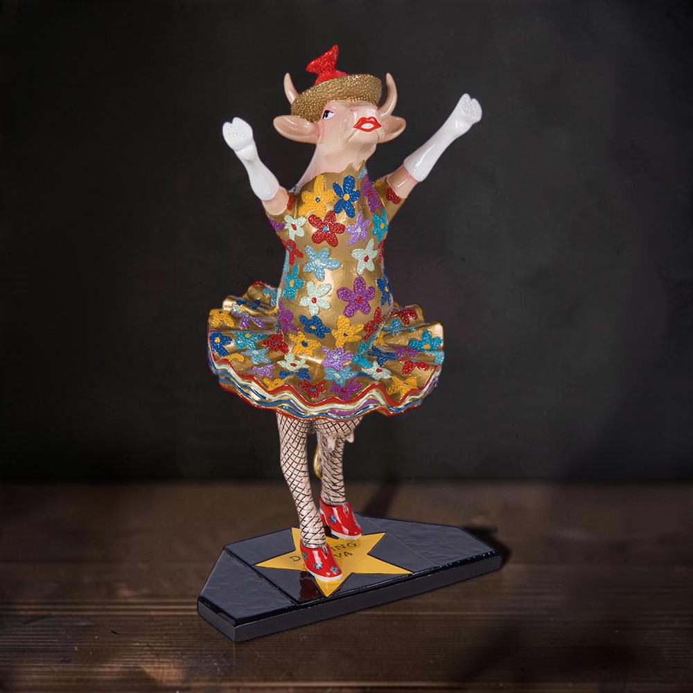 Колекційна статуетка CowParade «Dancing Diva» корова-танцівниця, Size M, 30×9×20 см