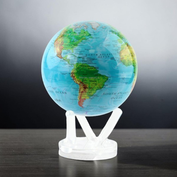 Гіро-глобус Solar Globe MOVA «Фізична карта» 21,6 см з автоматичним обертанням від світла, США