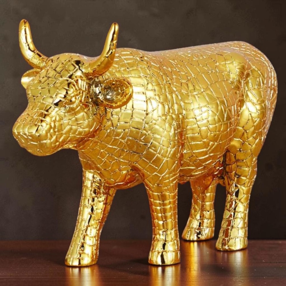 Колекційна статуетка CowParade «Mira Moo-Gold» золота корова, Size M, 14×9,5 см